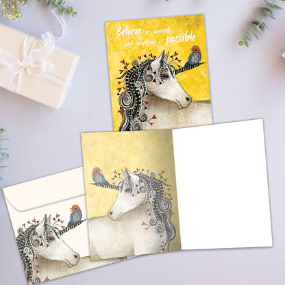 Believe In You Unicorn Encouragement Card