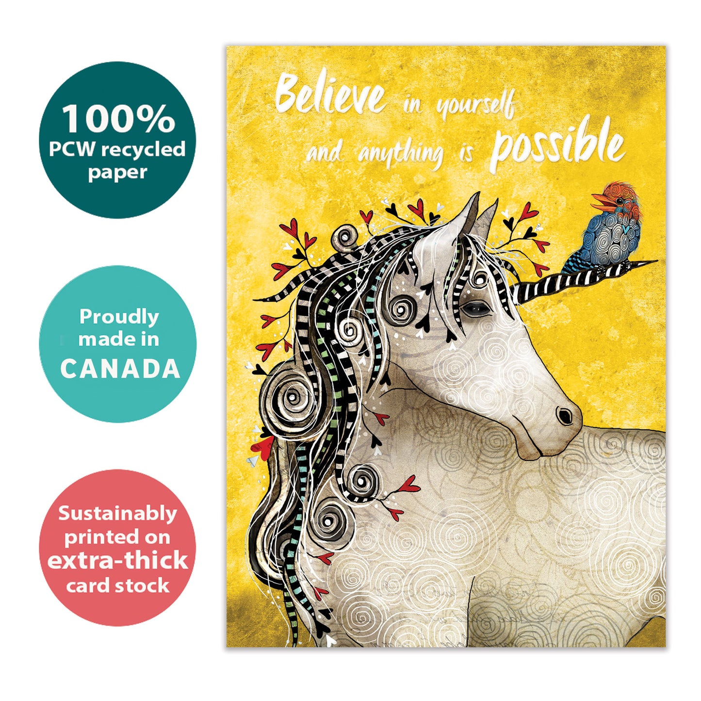 Believe In You Unicorn Encouragement Card