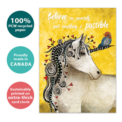 Believe In You Unicorn Encouragement Card