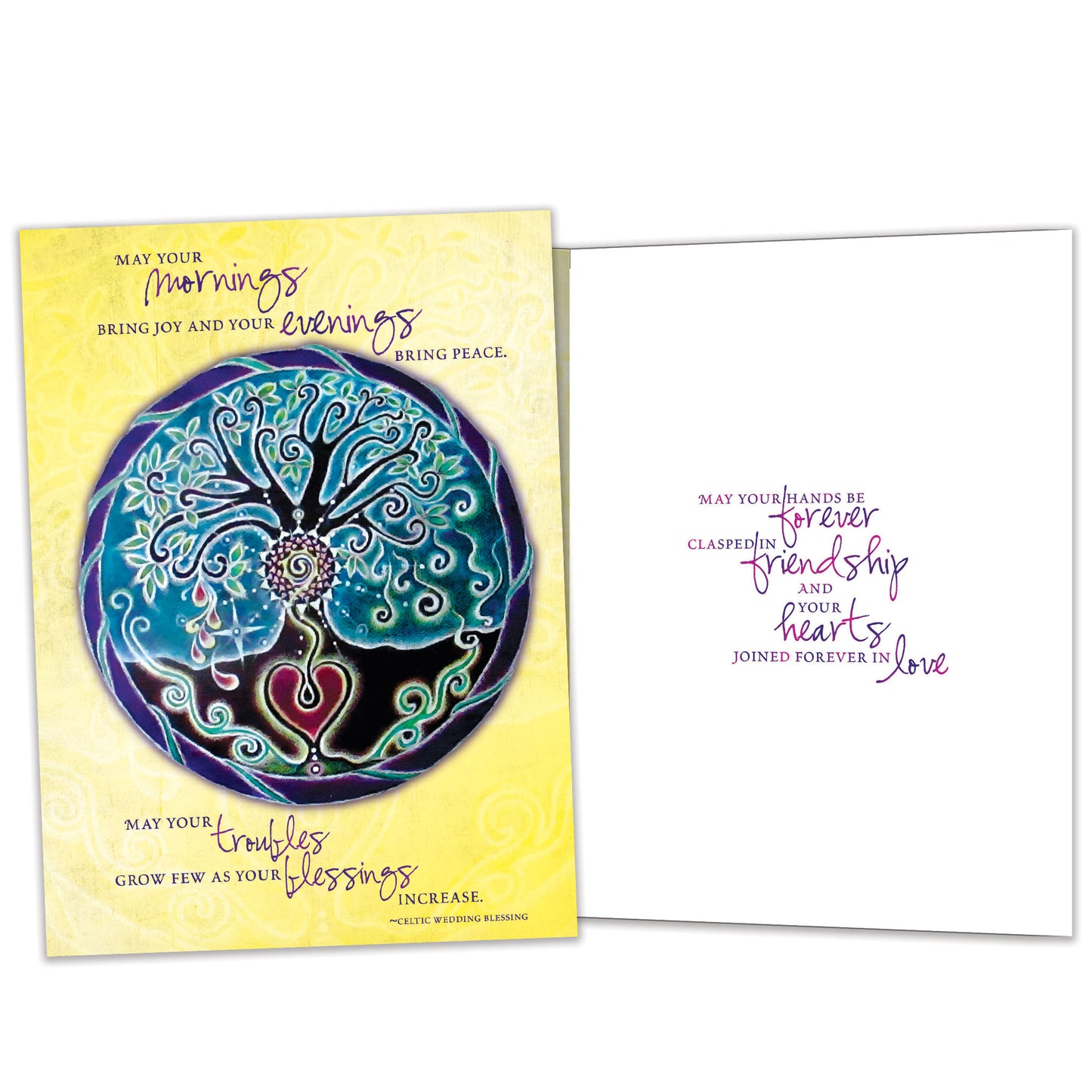 Tree Of Life Blessing Wedding Card