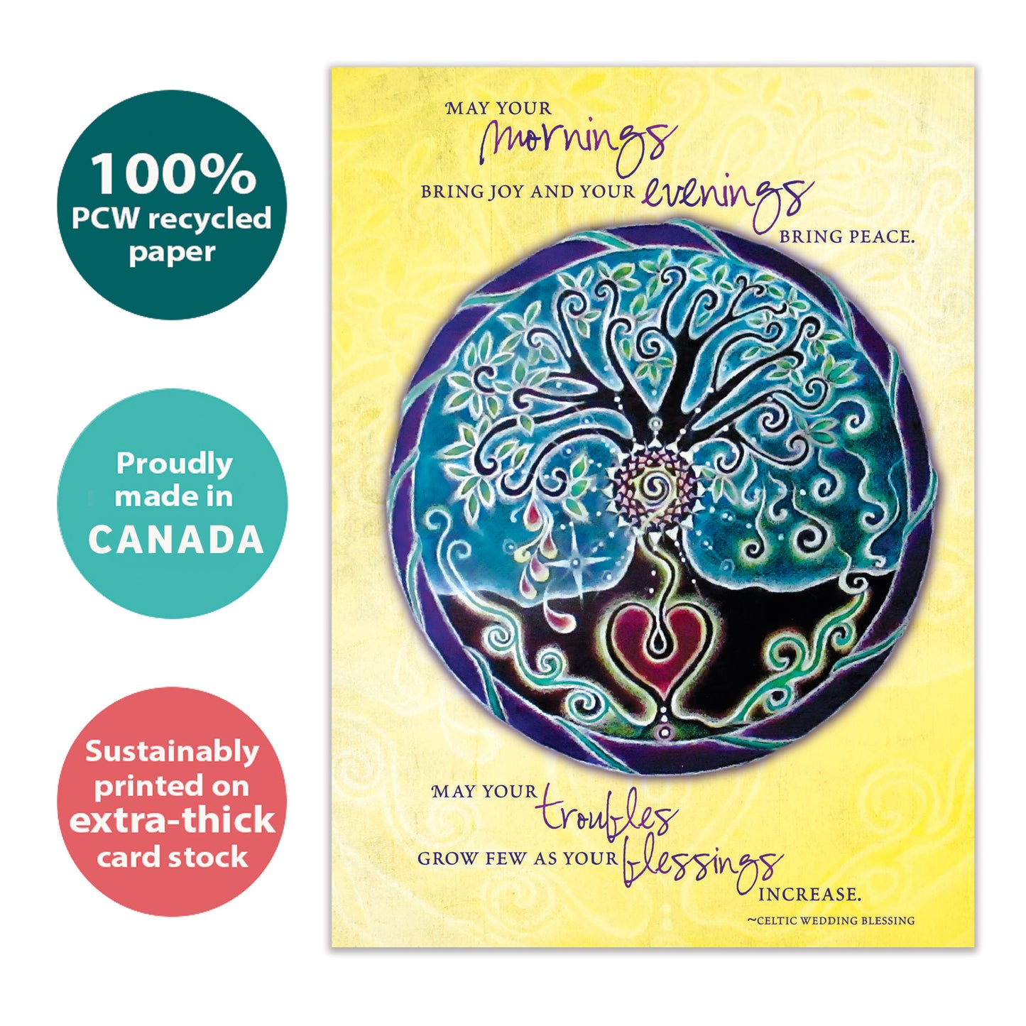 Tree Of Life Blessing Wedding Card
