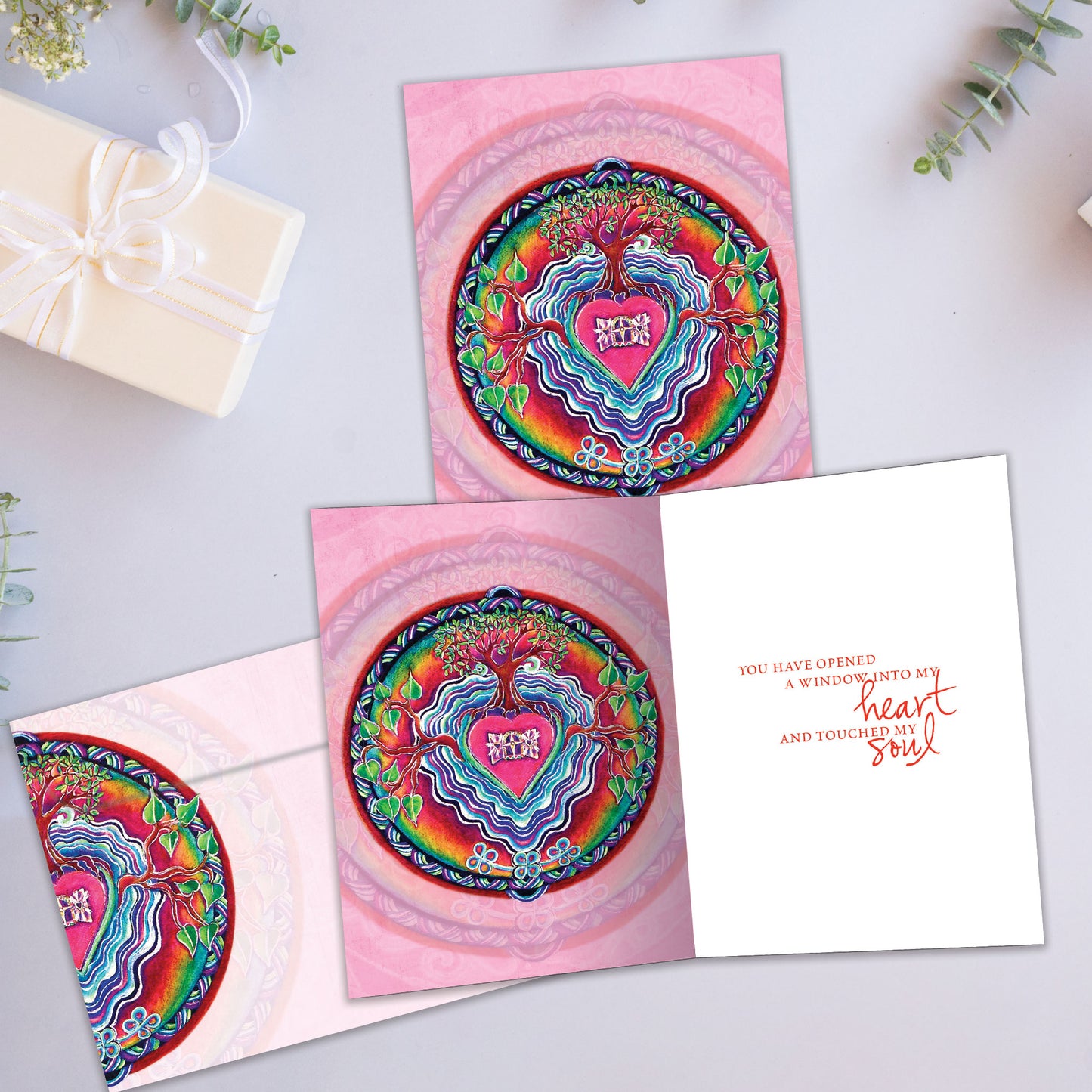 Window To The Heart Mandala Love Card