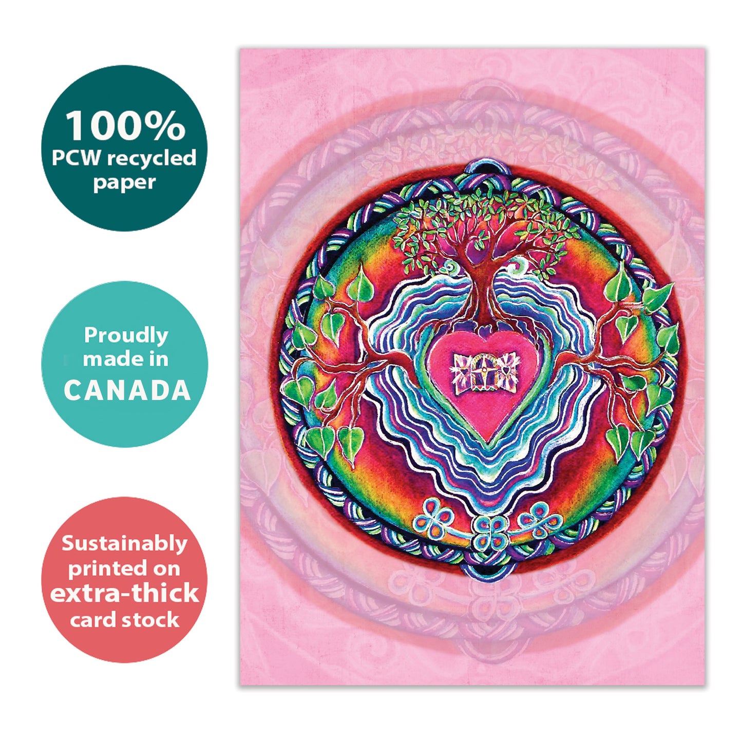 Window To The Heart Mandala Love Card