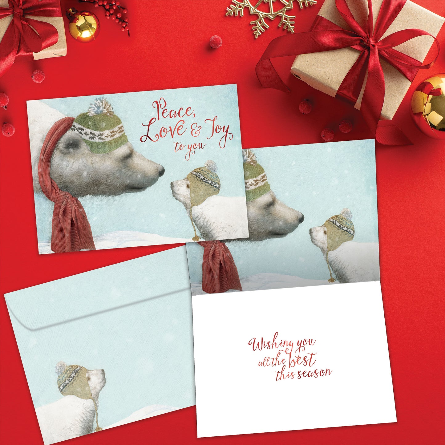 Peace Love Joy Holiday Card