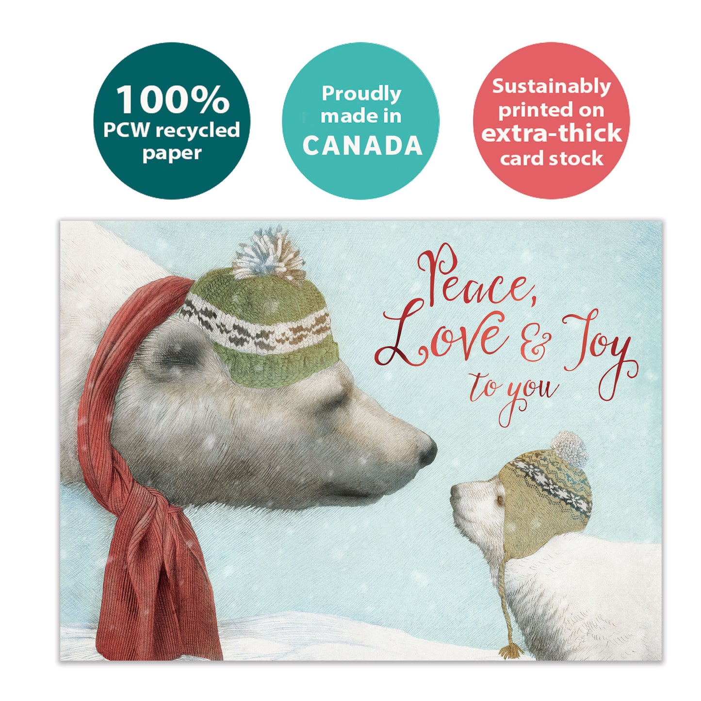 Peace Love Joy Holiday Card