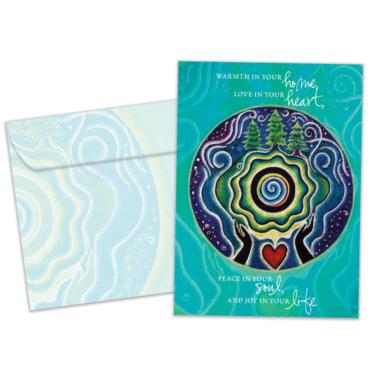 Holiday Mandala Blessing Solstice Card