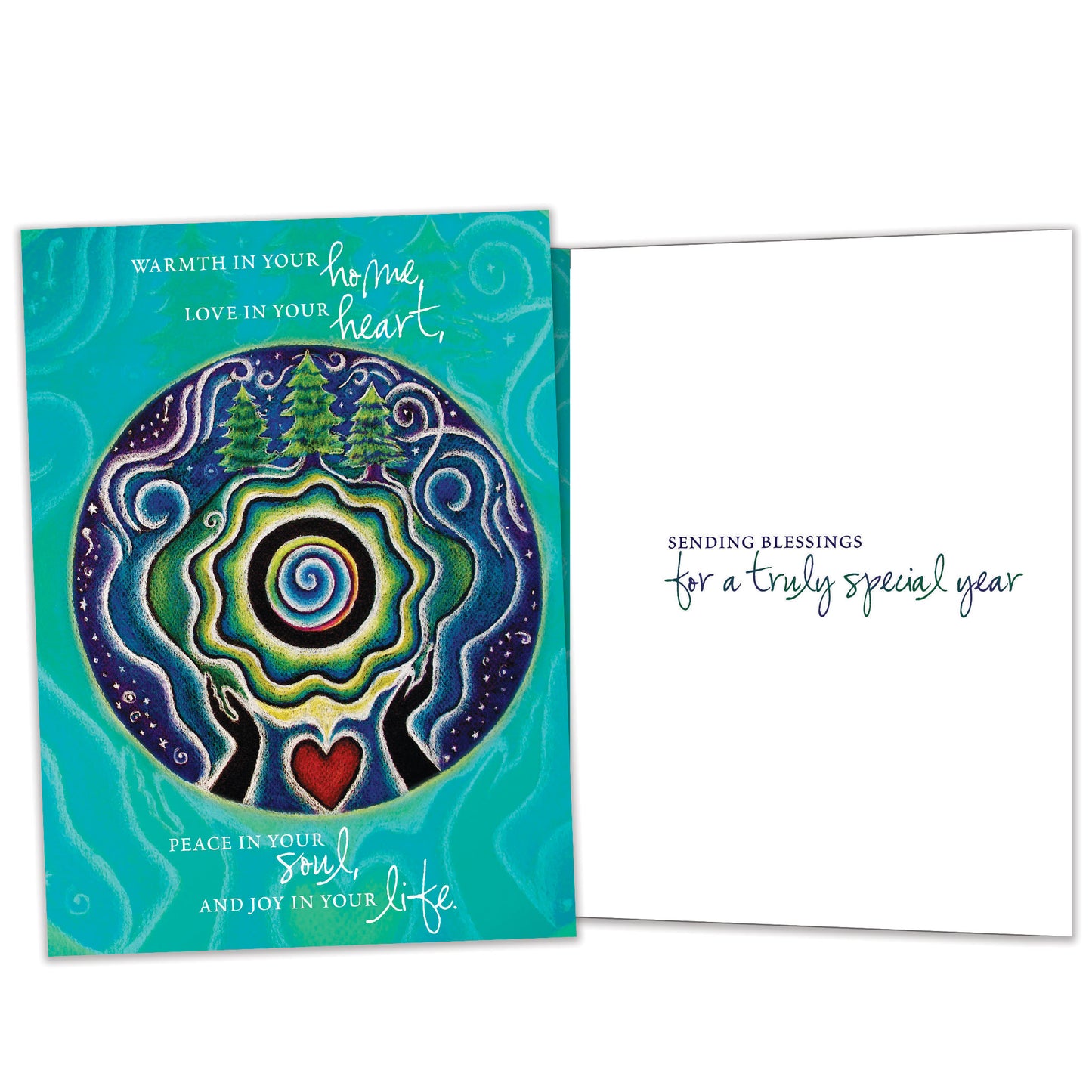 Holiday Mandala Blessing Solstice Card