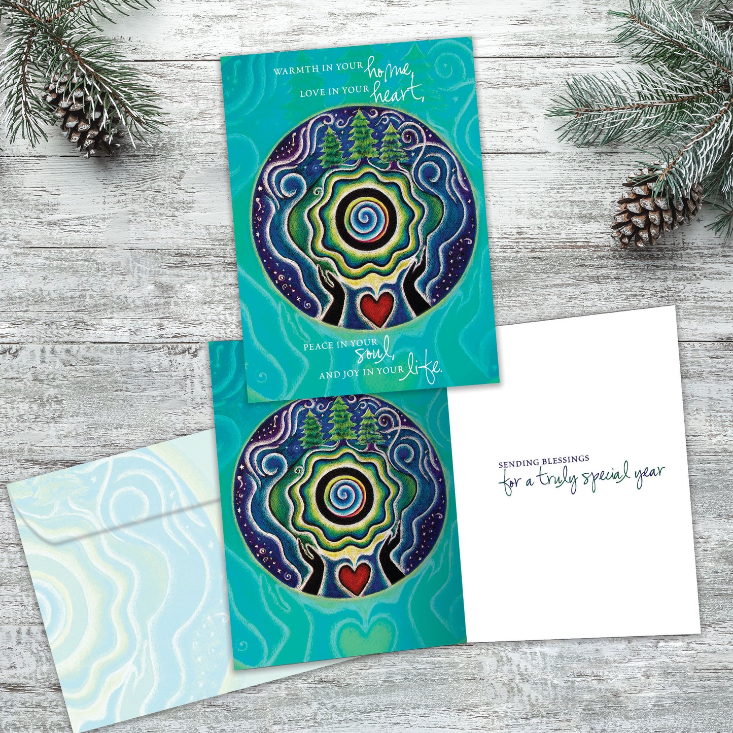 Holiday Mandala Blessing Solstice Card