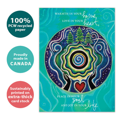 Holiday Mandala Blessing Solstice Card
