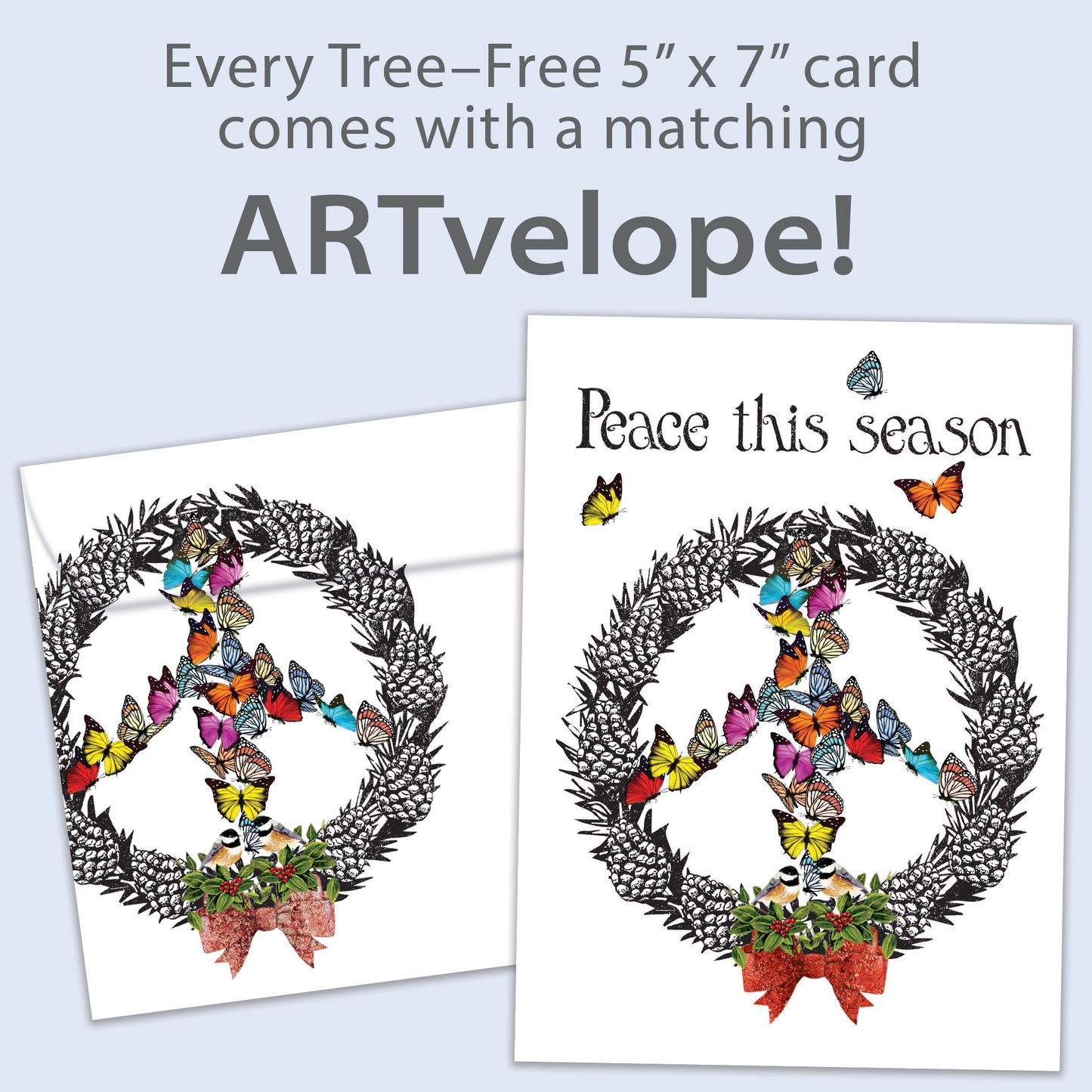 Peace Wreath Christmas Card