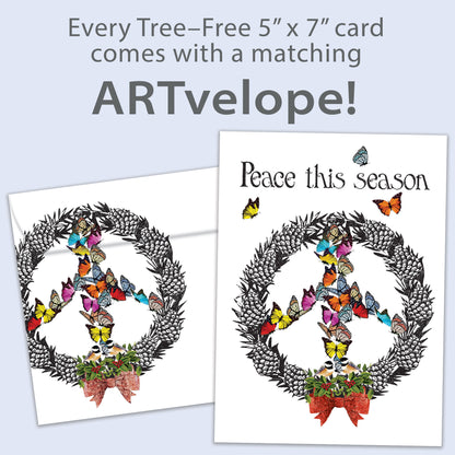 Peace Wreath Christmas Card