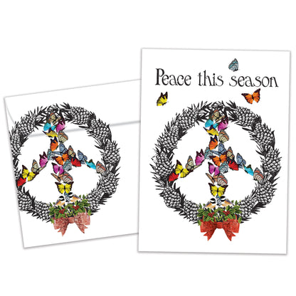 Peace Wreath Christmas Card