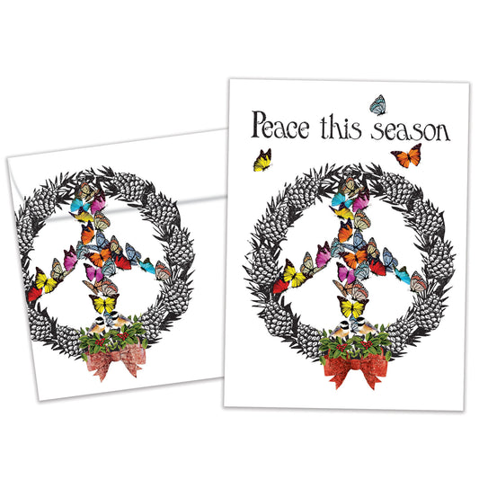 Peace Wreath Christmas Card