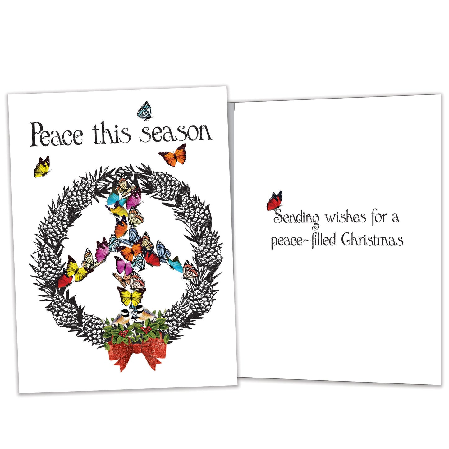 Peace Wreath Christmas Card