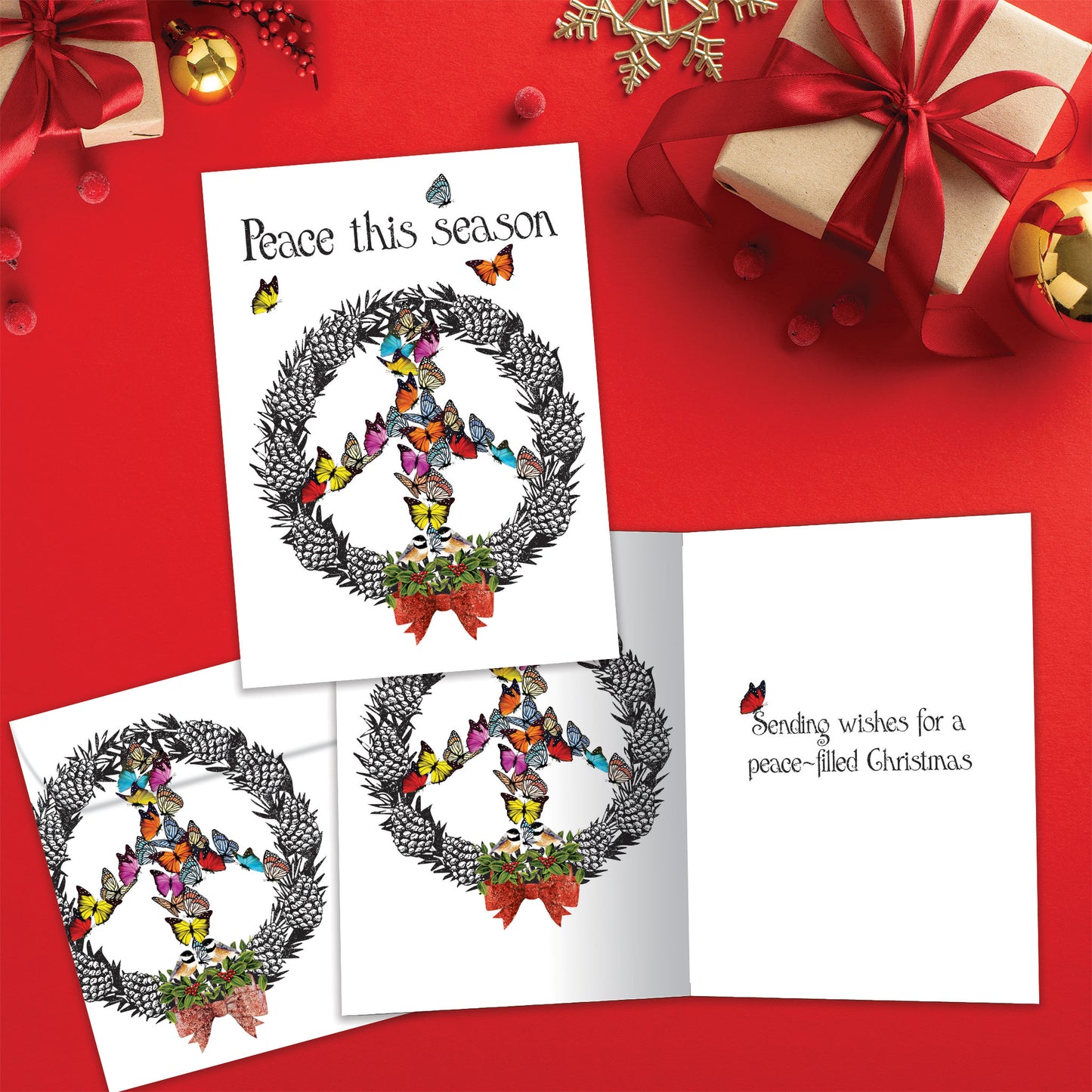 Peace Wreath Christmas Card