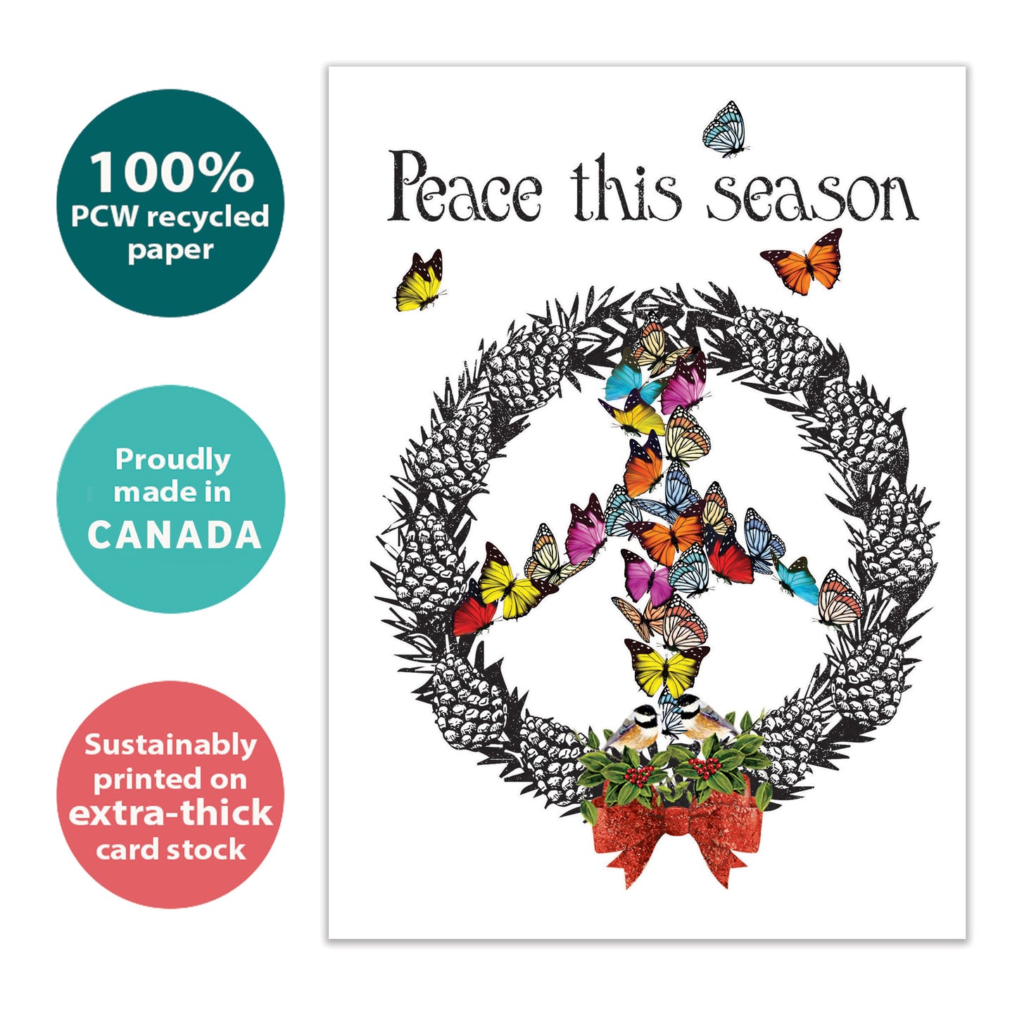 Peace Wreath Christmas Card