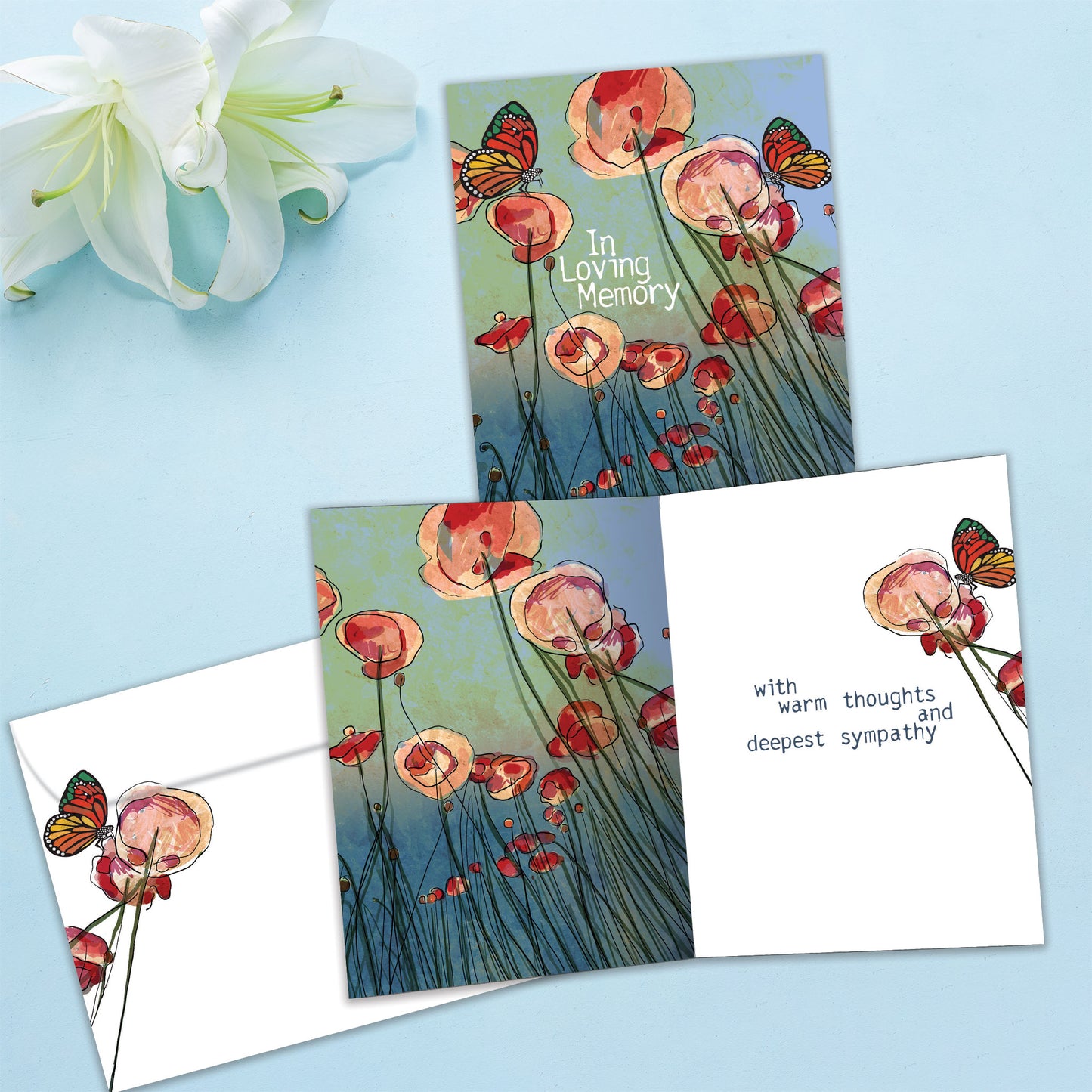 Poppies Remembrance Sympathy Card
