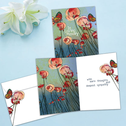 Poppies Remembrance Sympathy Card
