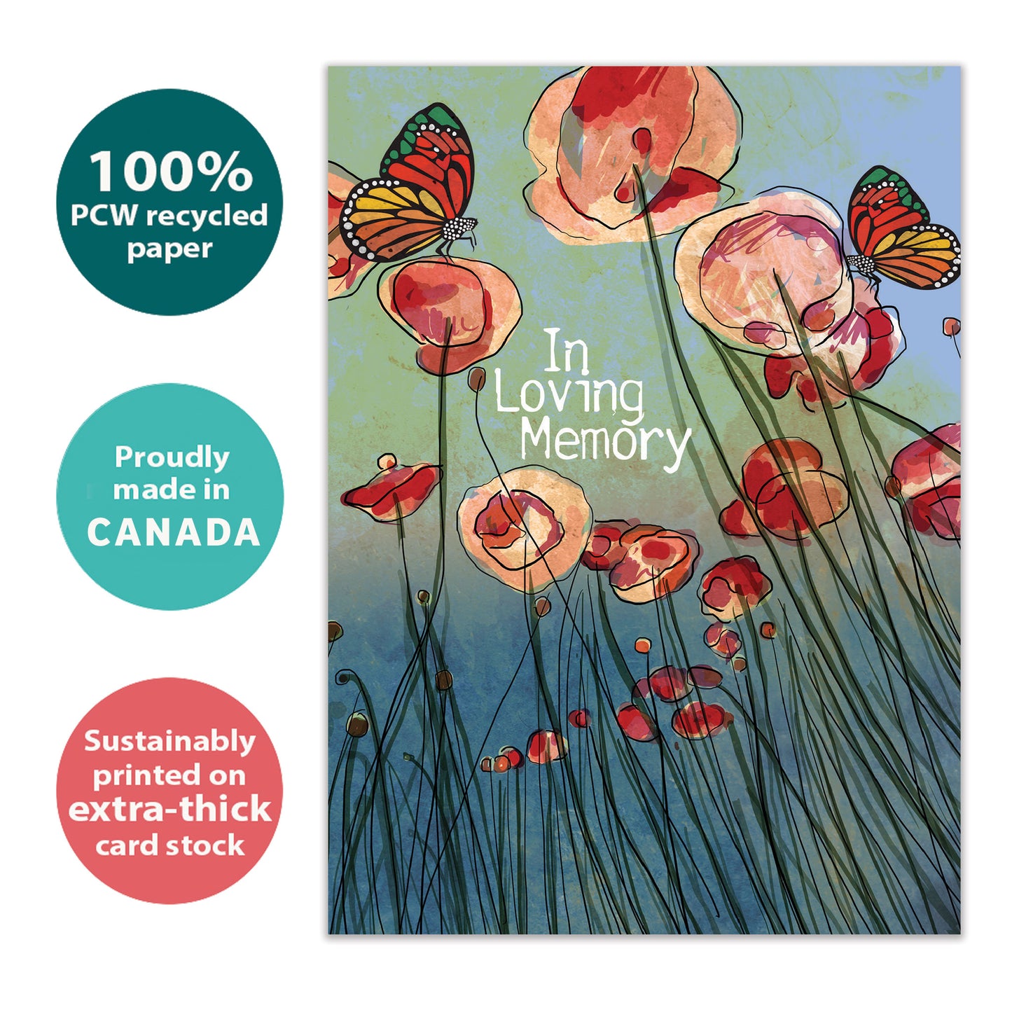 Poppies Remembrance Sympathy Card