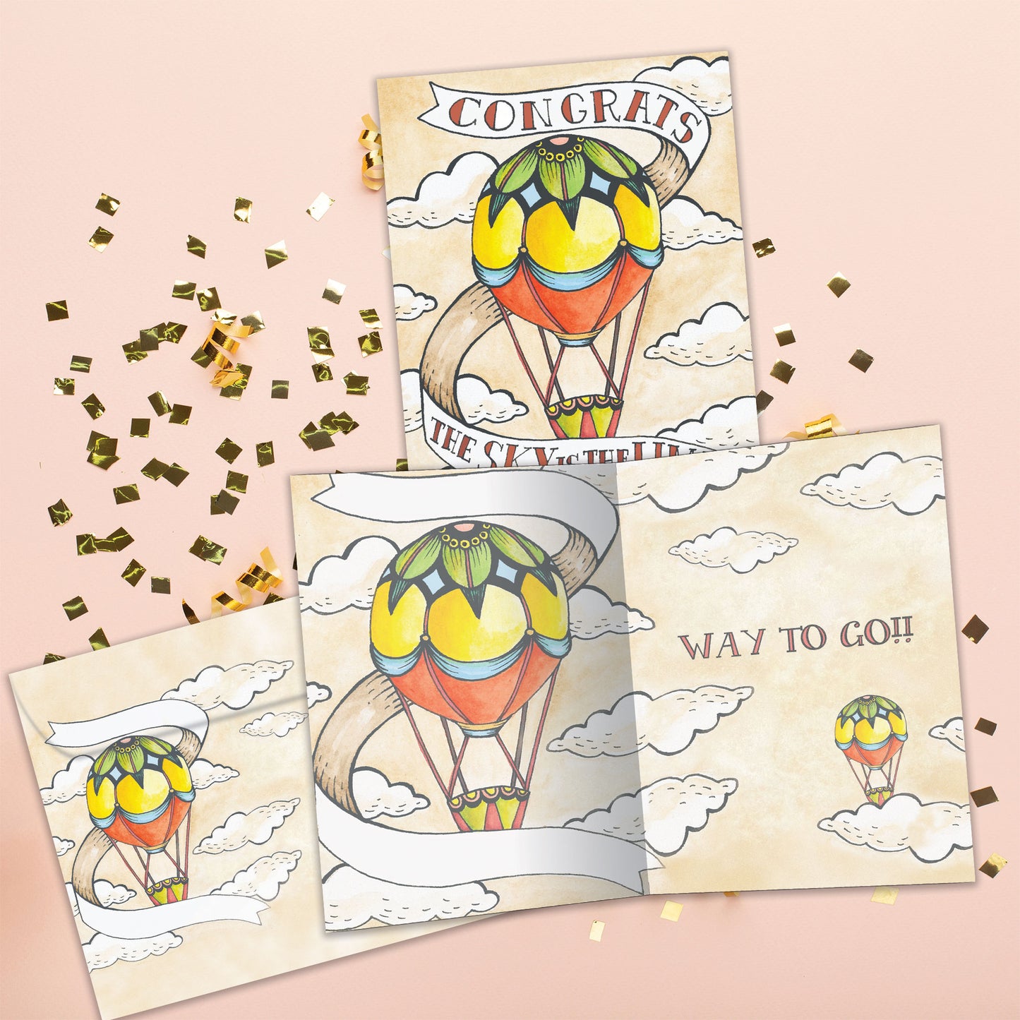 Congrats Balloon Congratulations Card
