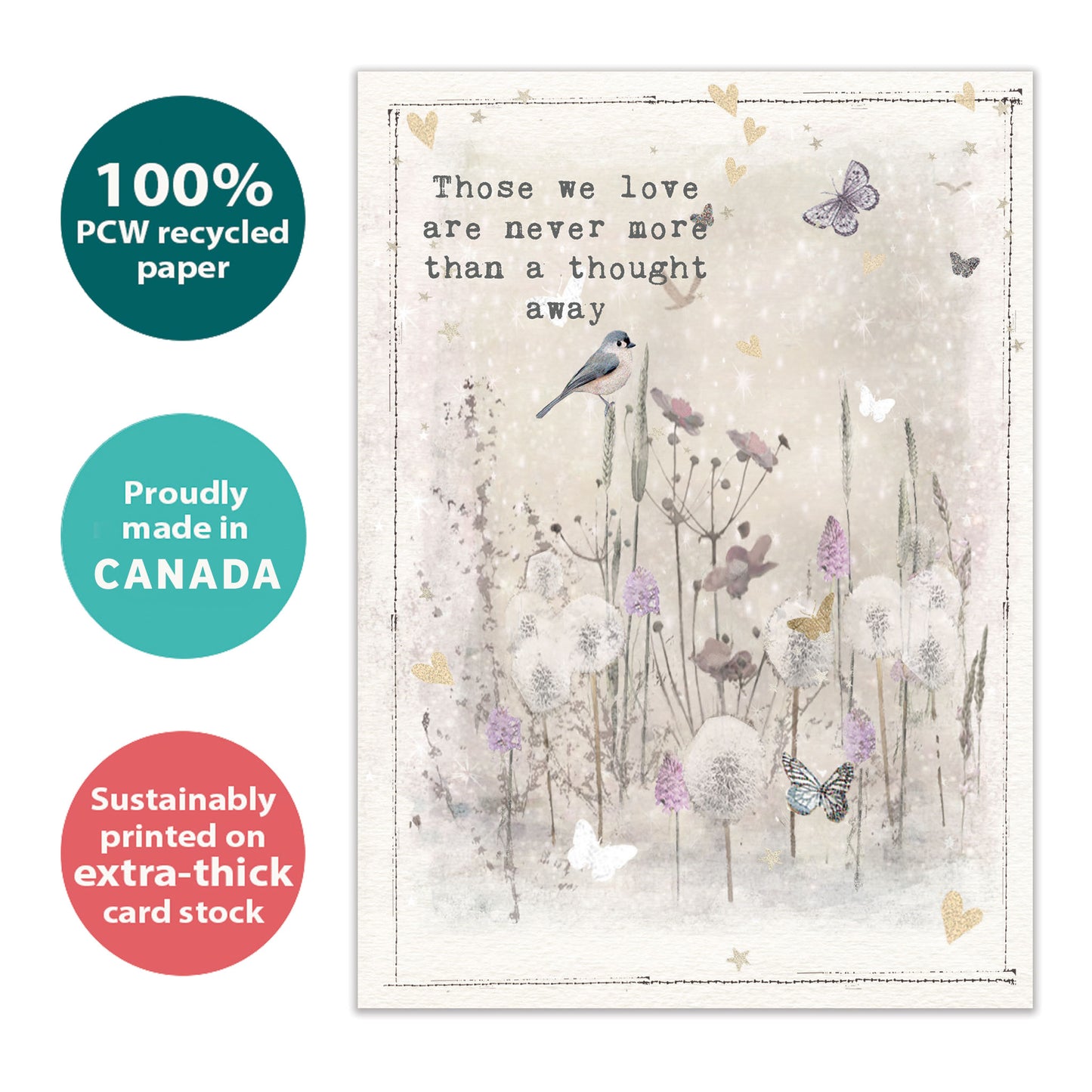 Just A Thought Away Sympathy Card