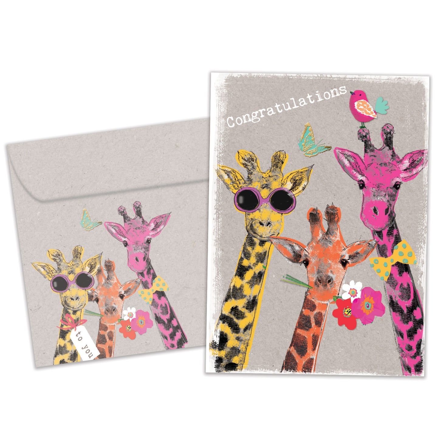 Proud Giraffes Congratulations Card
