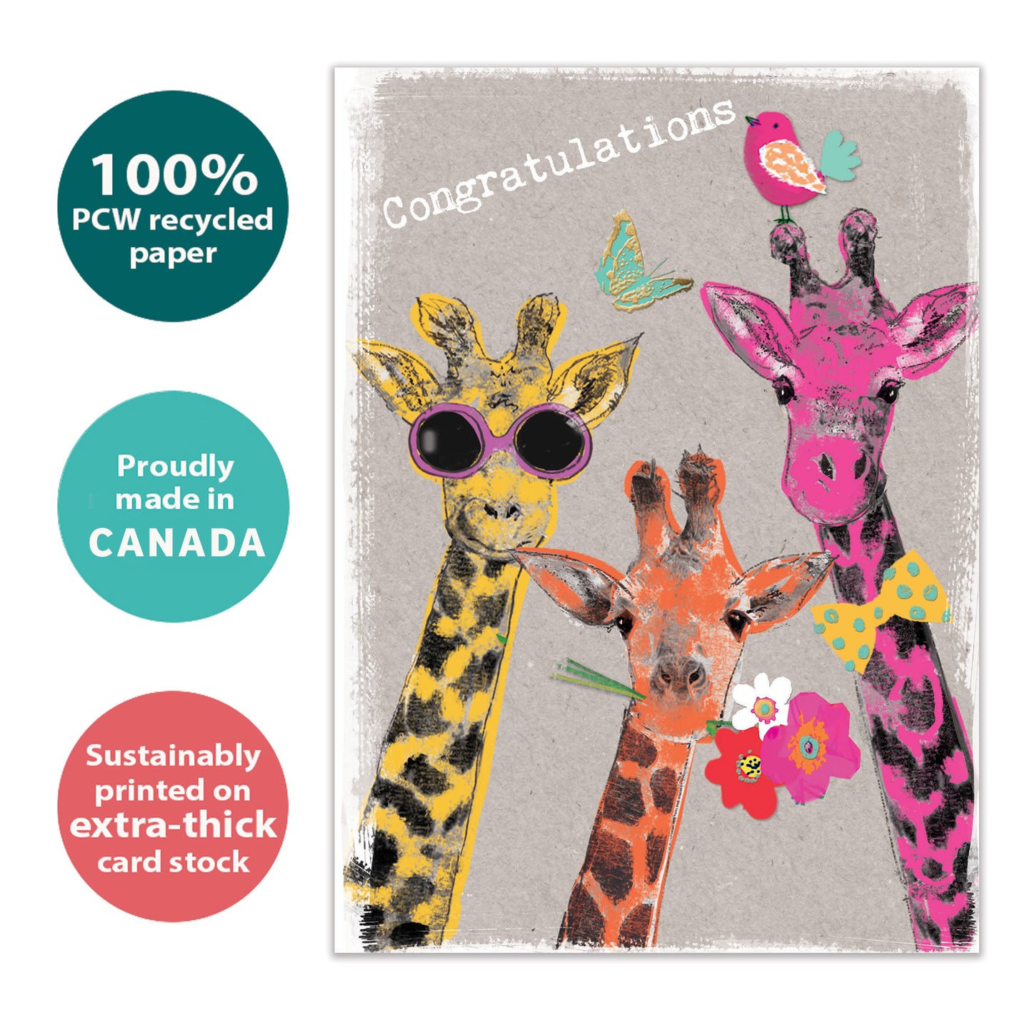 Proud Giraffes Congratulations Card