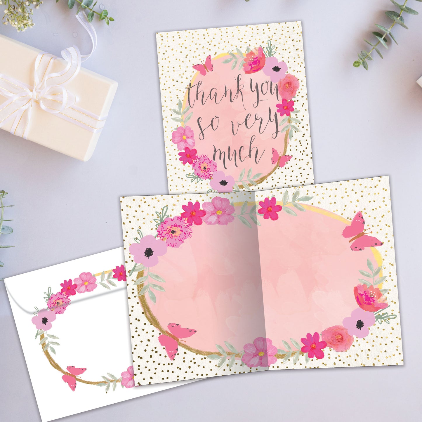 Boho Thank You Thank You Card