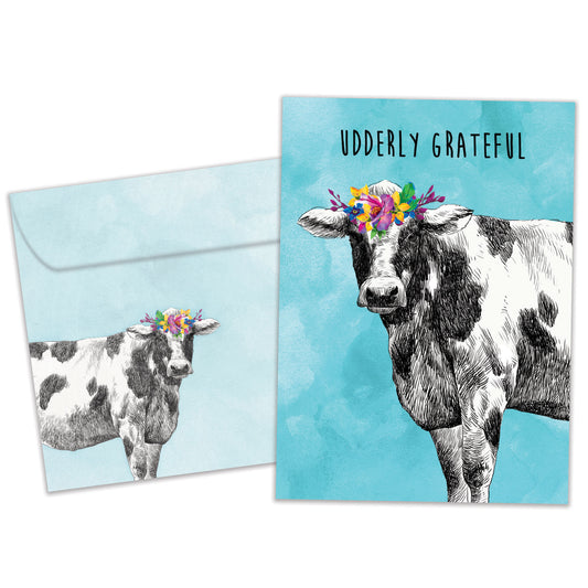 Udderly Grateful Thank You Card