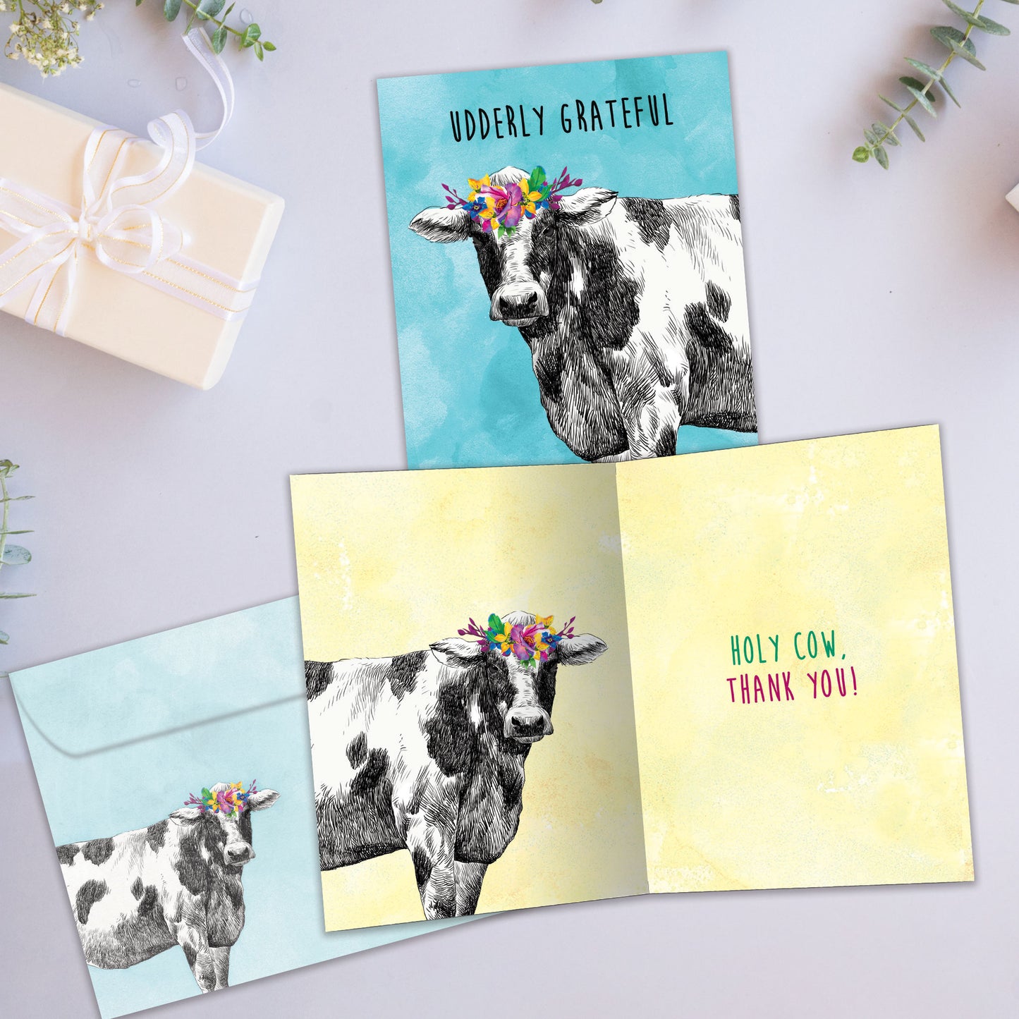 Udderly Grateful Thank You Card