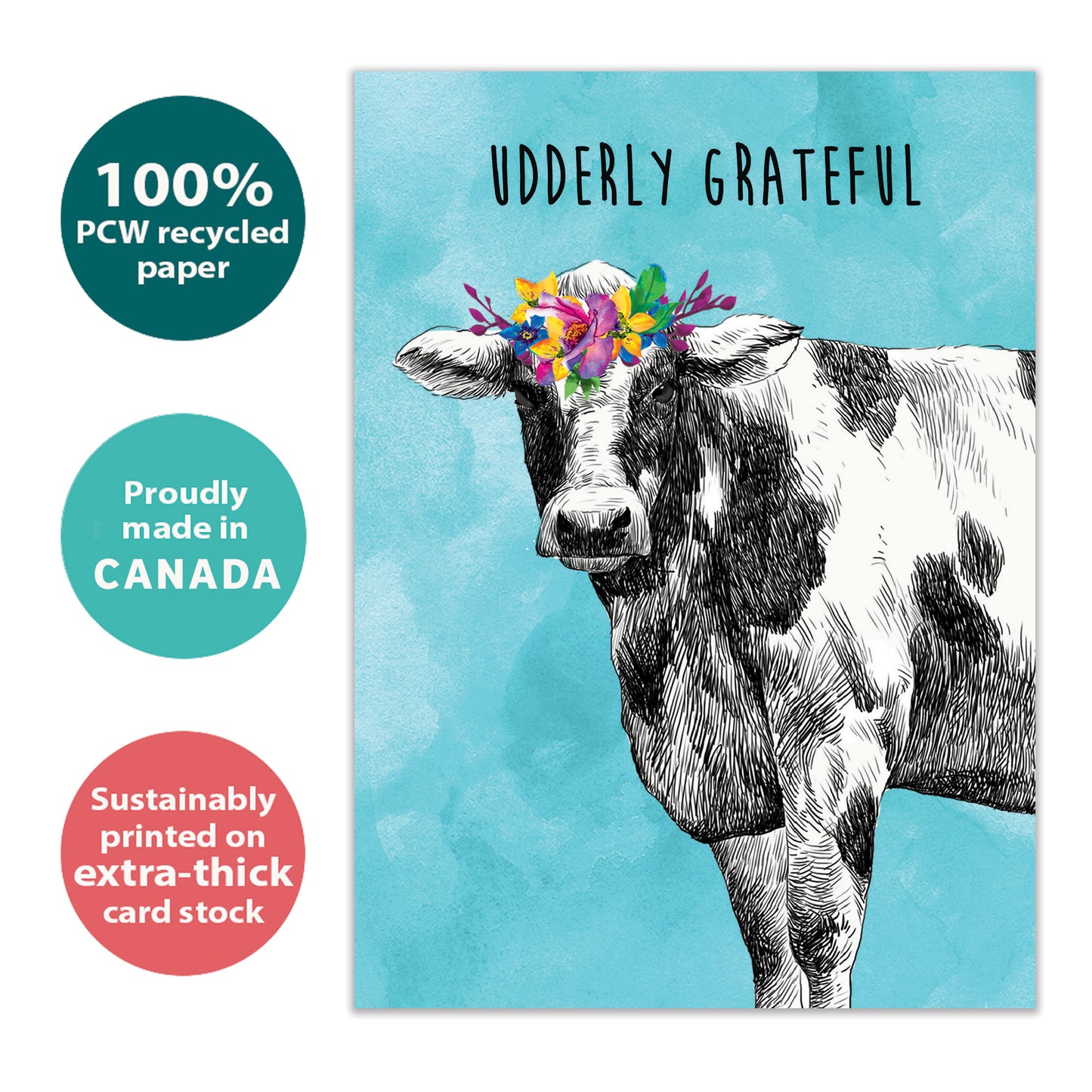 Udderly Grateful Thank You Card
