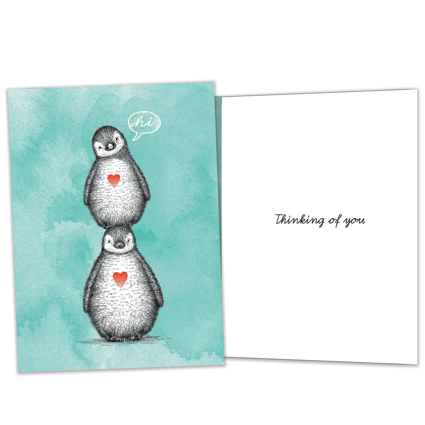 Penguin Pile Thinking of You Card