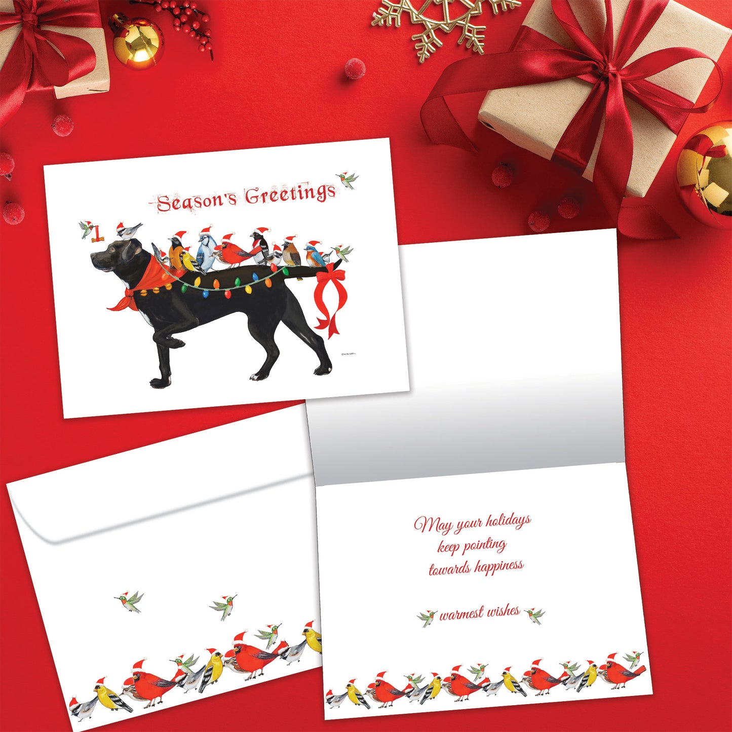 Bird Dog Christmas Christmas Card