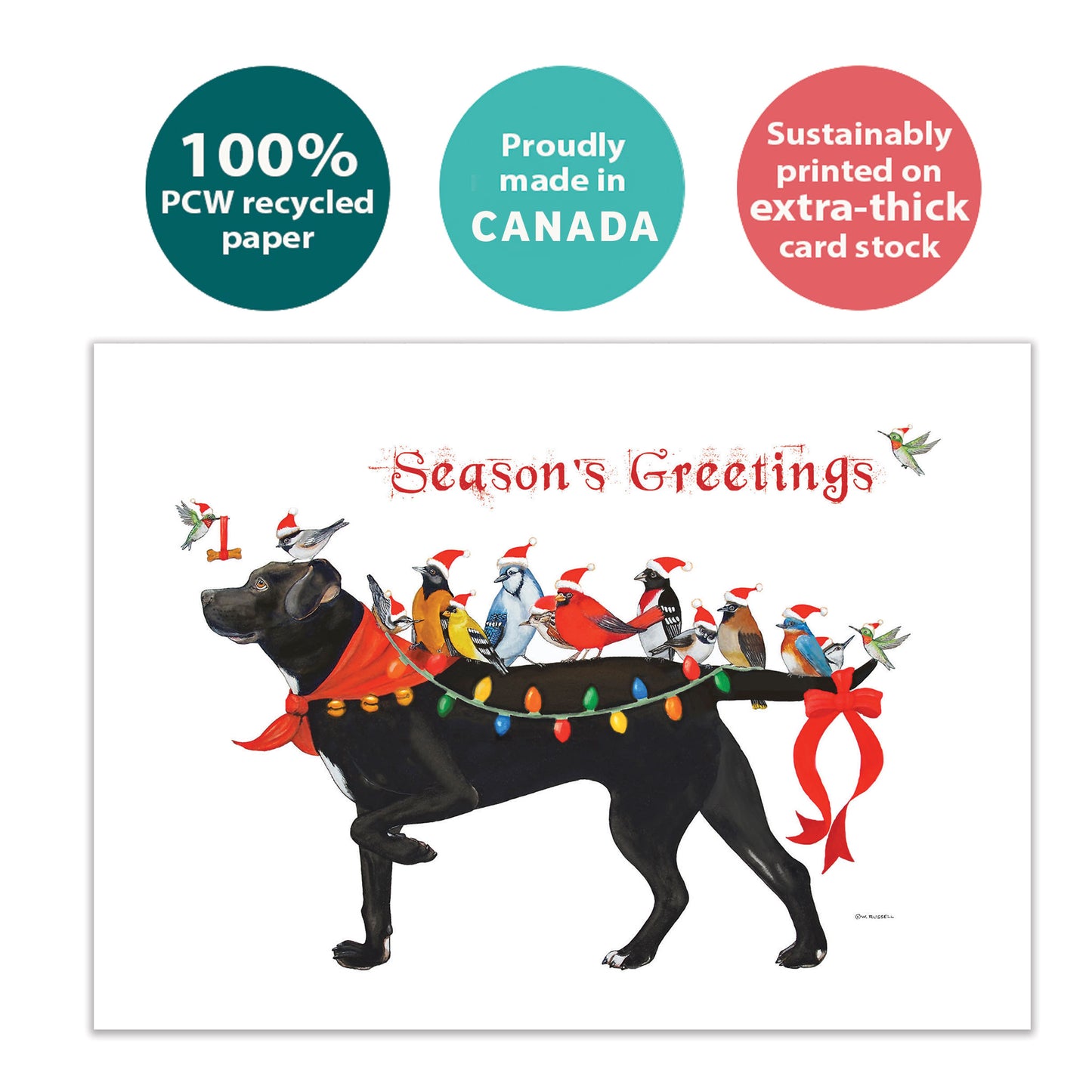 Bird Dog Christmas Christmas Card