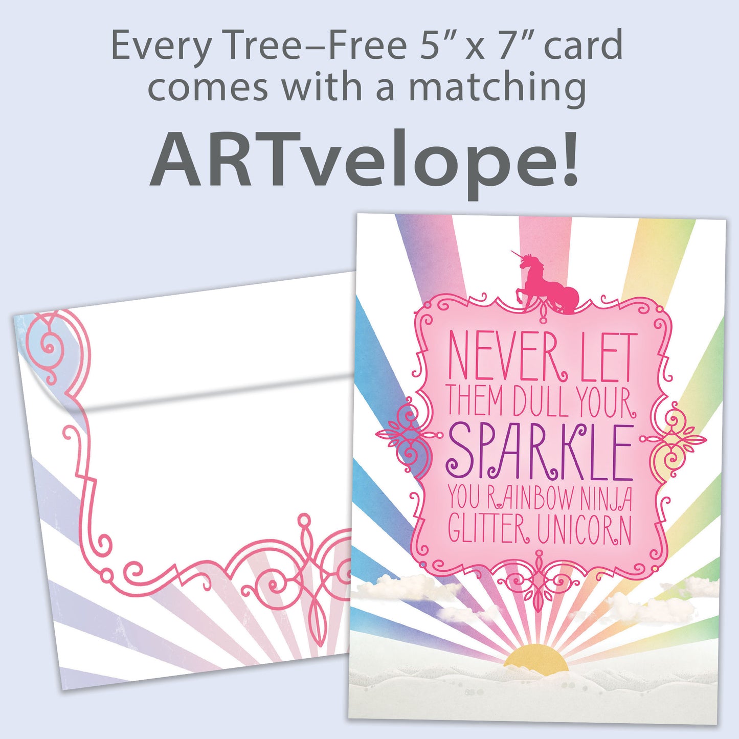 Rainbow Ninja Encouragement Card