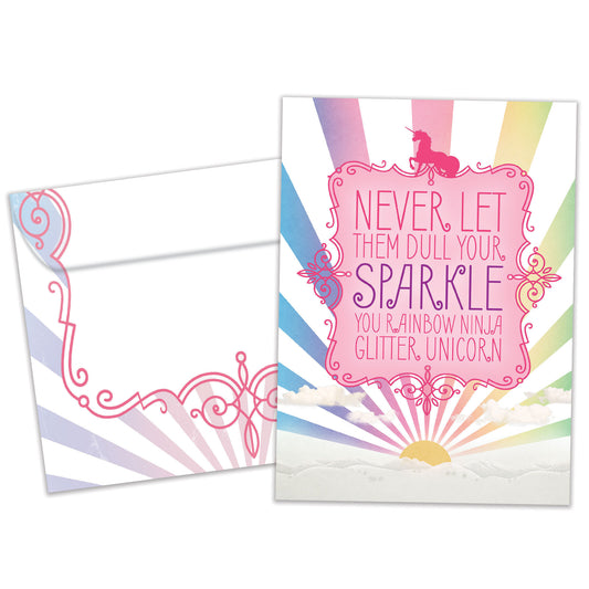 Rainbow Ninja Encouragement Card