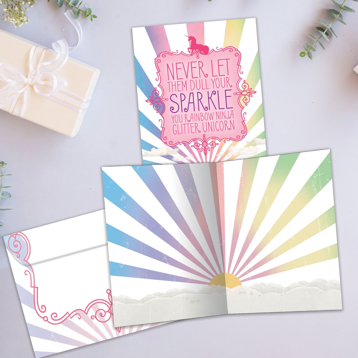 Rainbow Ninja Encouragement Card