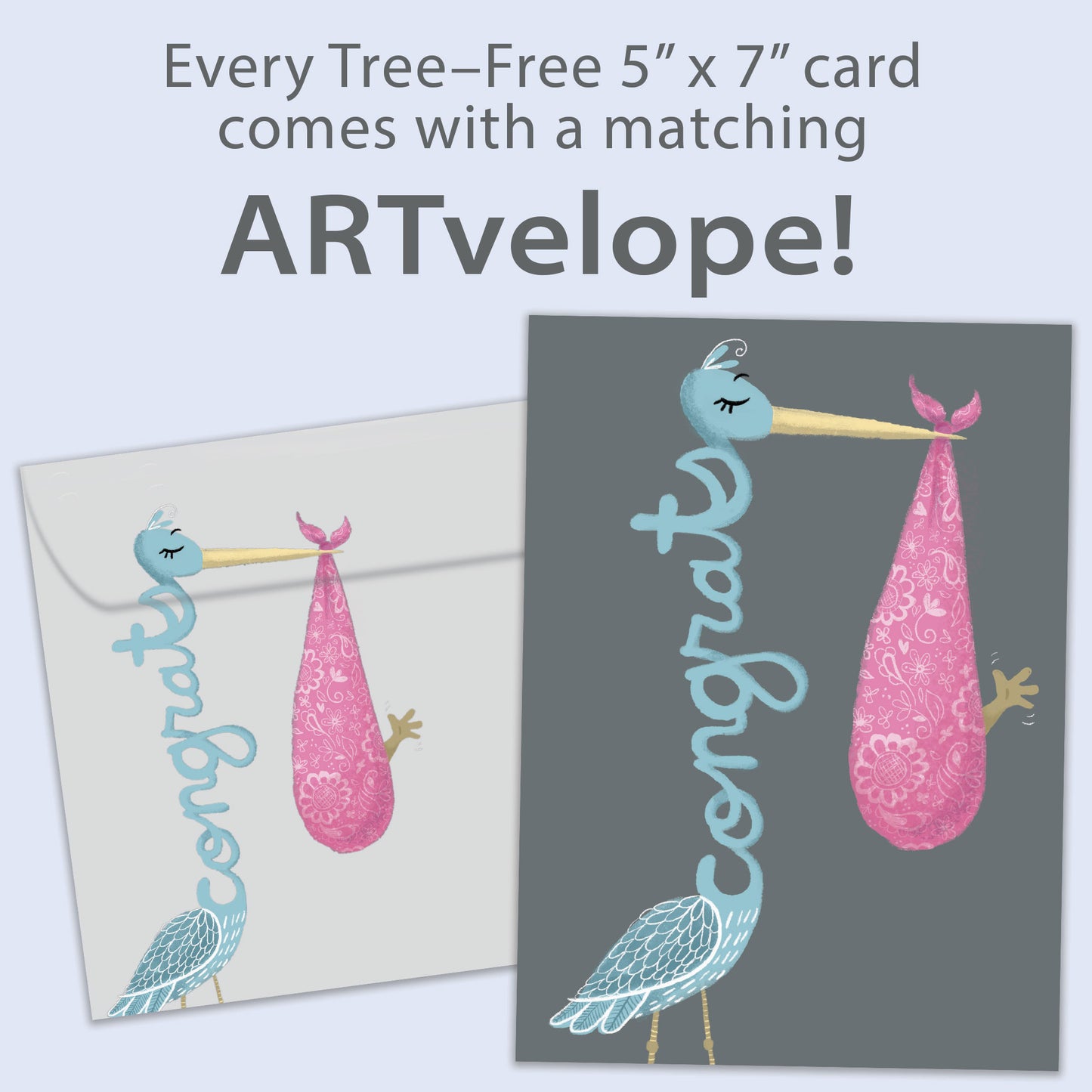 Congrats Stork New Baby Card