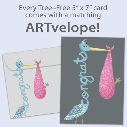 Congrats Stork New Baby Card
