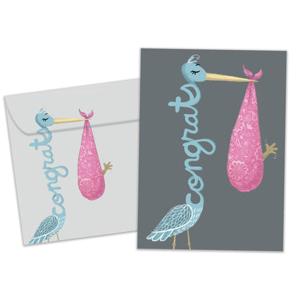 Congrats Stork New Baby Card