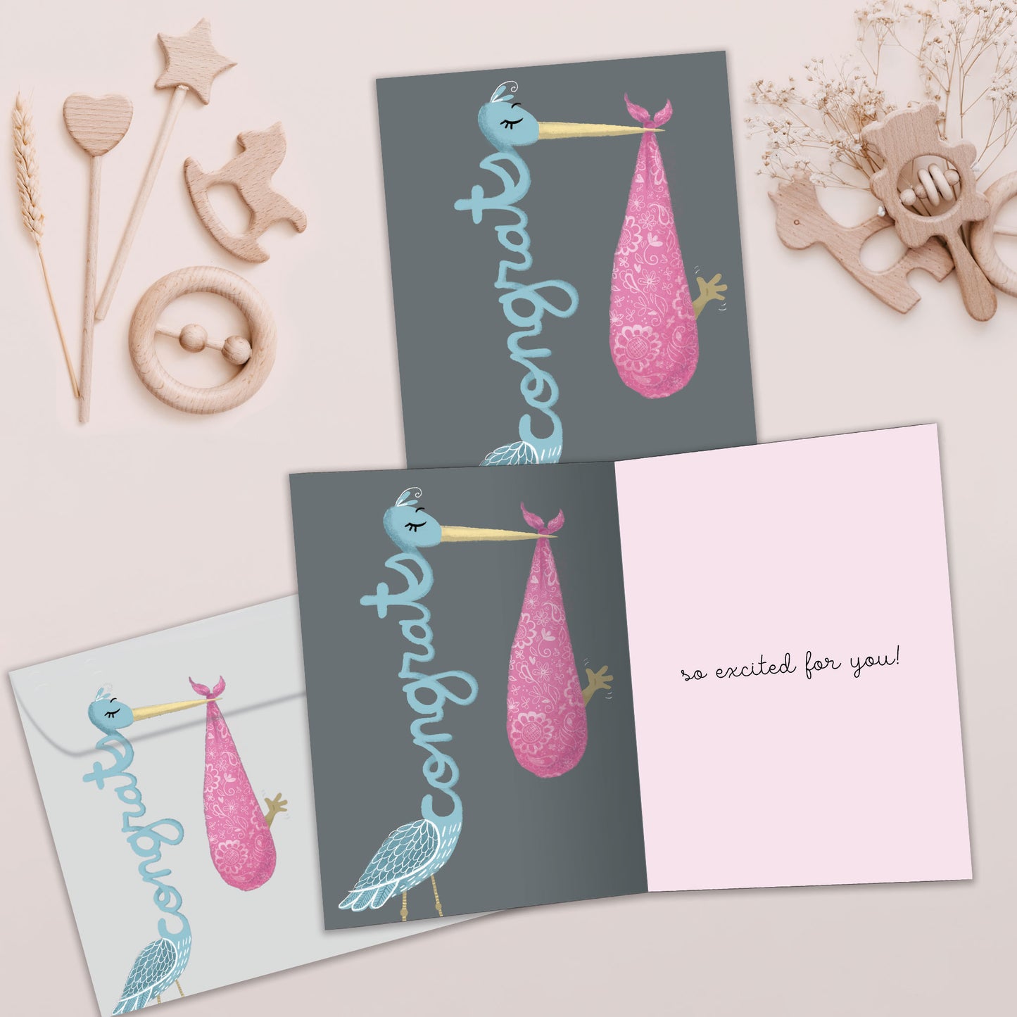 Congrats Stork New Baby Card