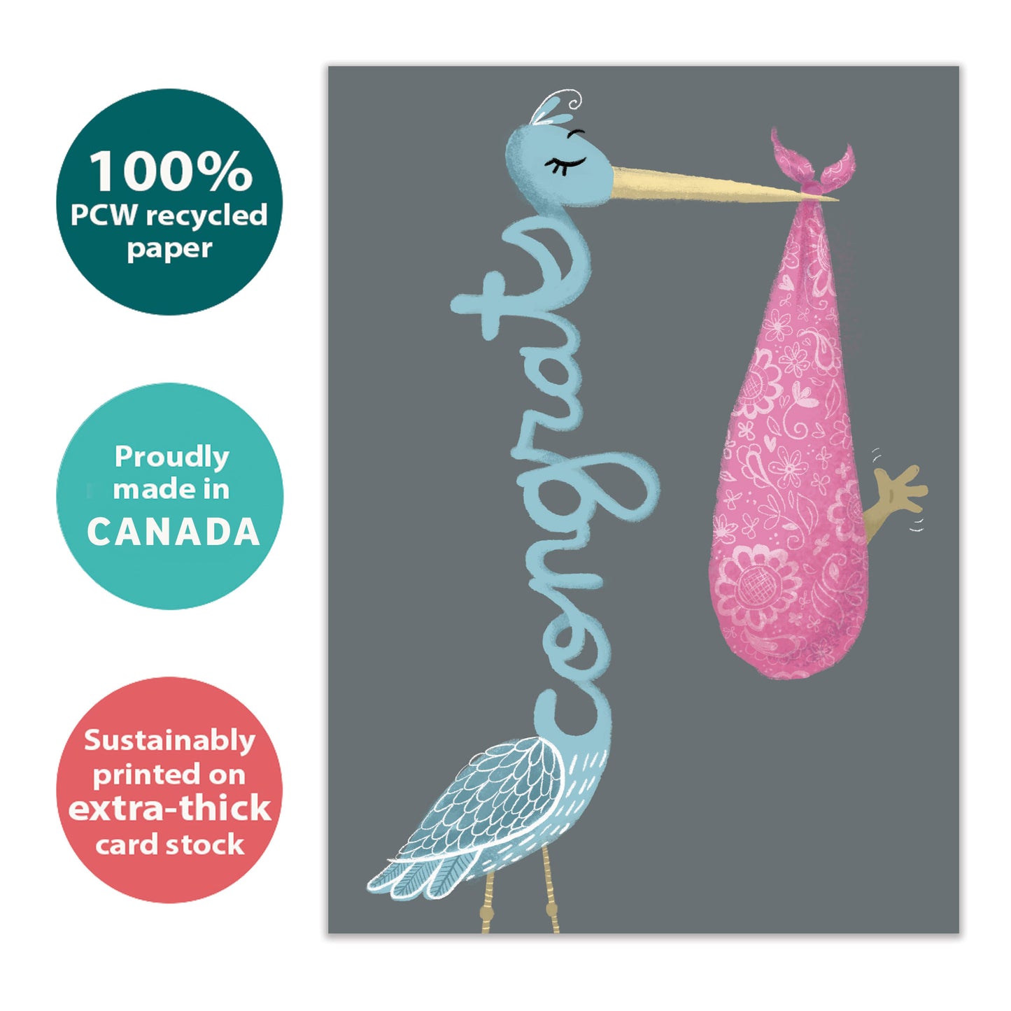 Congrats Stork New Baby Card