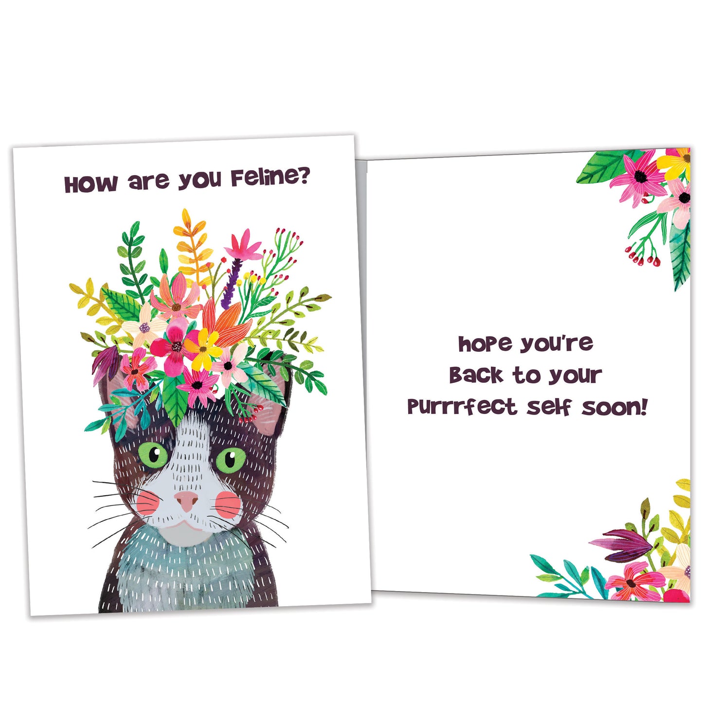 Purrrfect Self Get Well Card