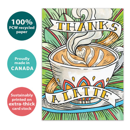 Thanks a Latte Thank You Card