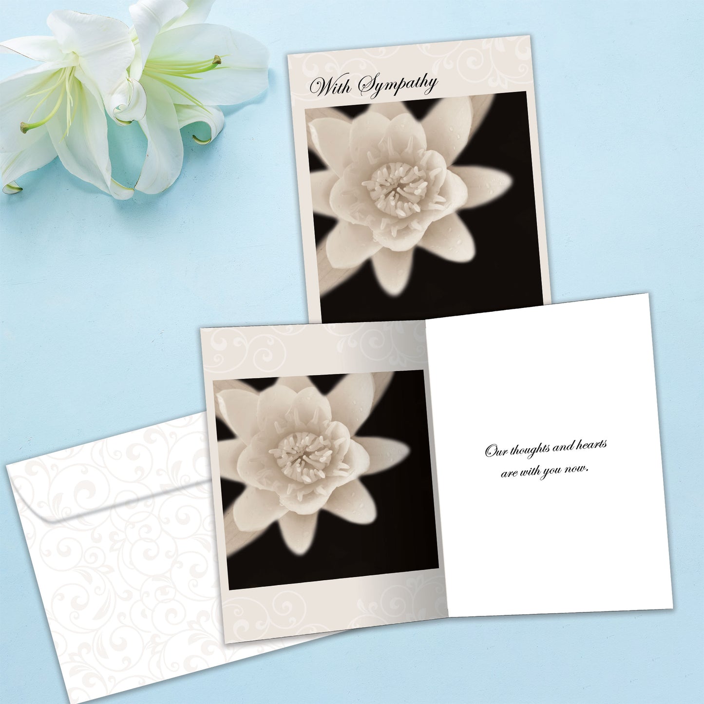 Thoughts And Hearts Sympathy Card