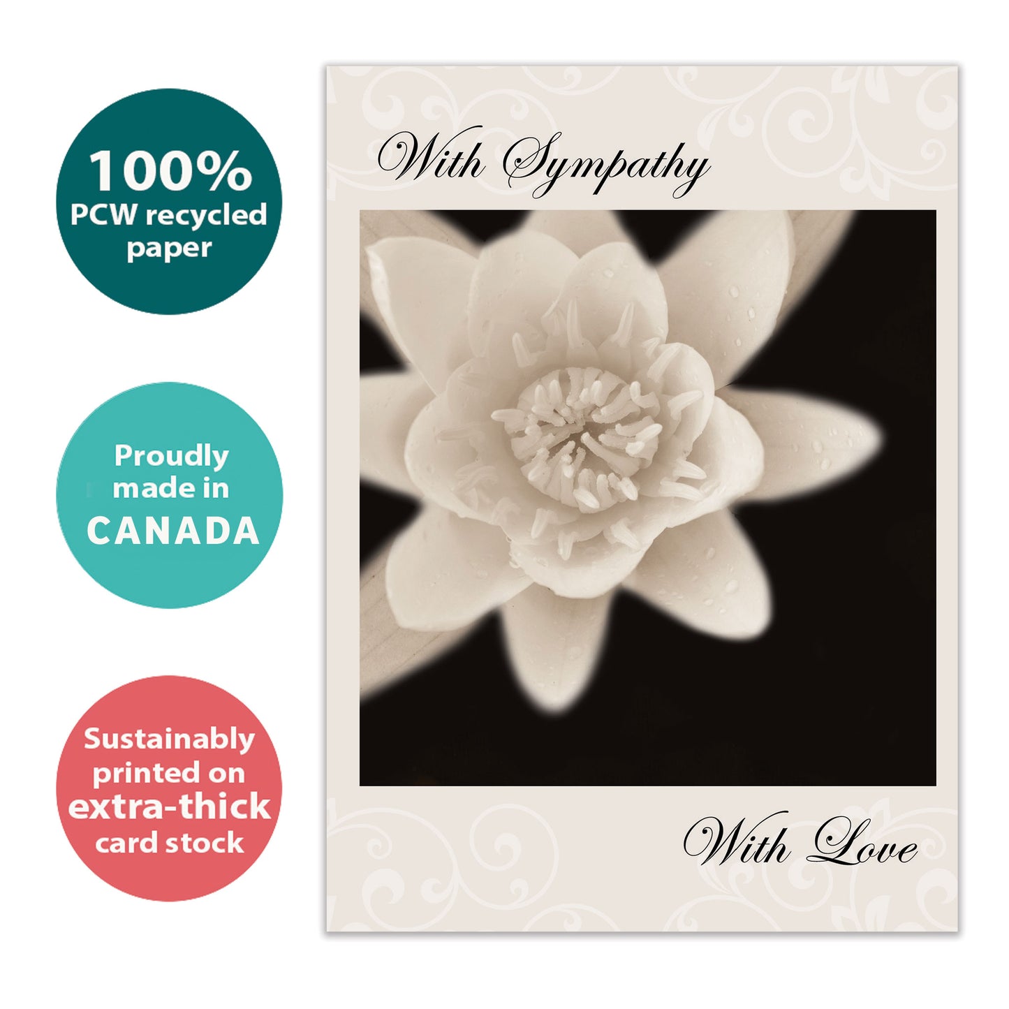 Thoughts And Hearts Sympathy Card