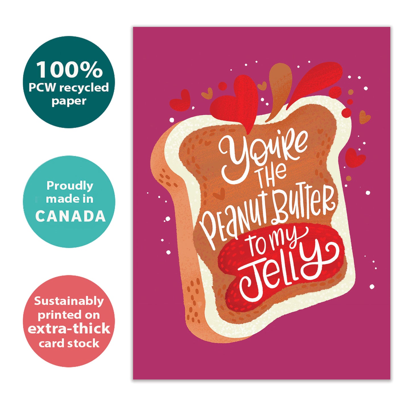 Peanut Butter And Jelly Valentine’s Day Card