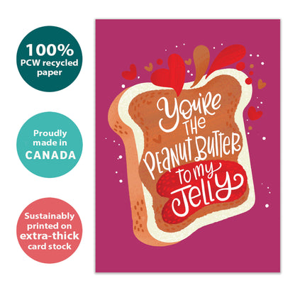 Peanut Butter And Jelly Valentine’s Day Card