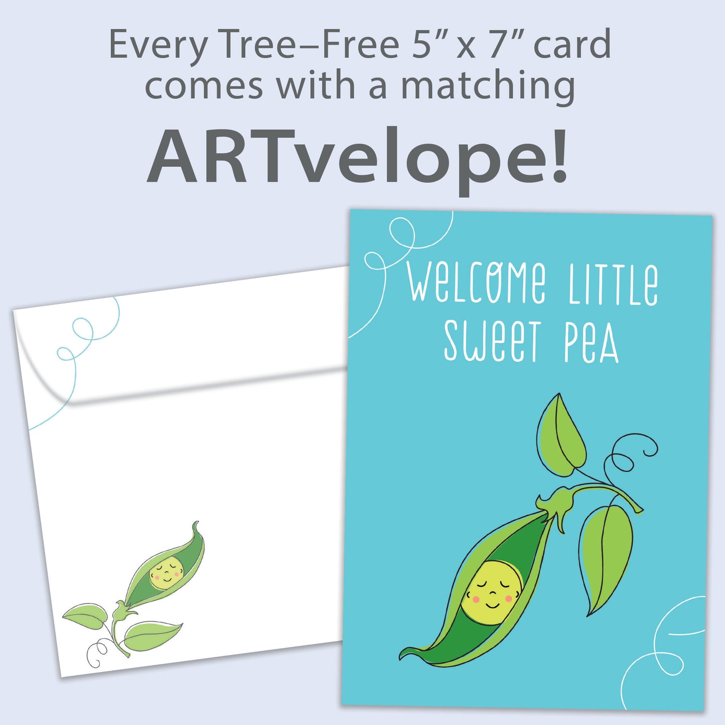 Welcome Sweet Pea New Baby Card