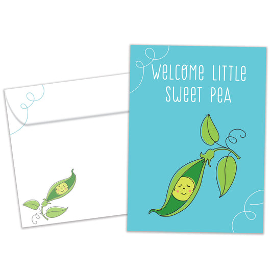 Welcome Sweet Pea New Baby Card